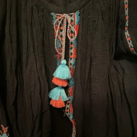 Free People Marishka Peasant Blouse in black - Picture 10 of 16